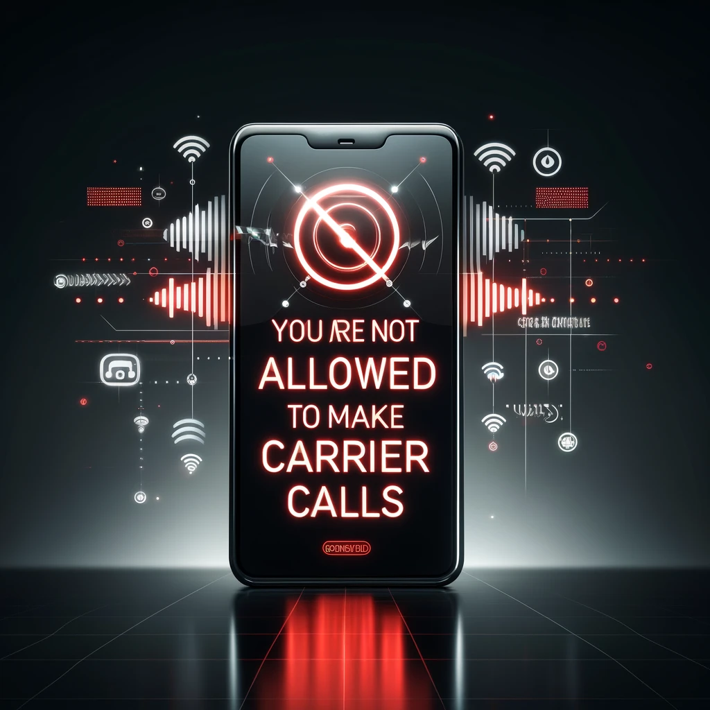 You Are Not Allowed to Make Dialed Carrier Calls